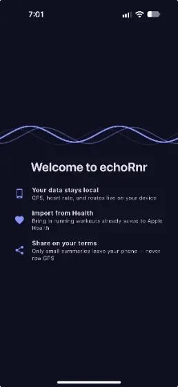 echoRnr app screen